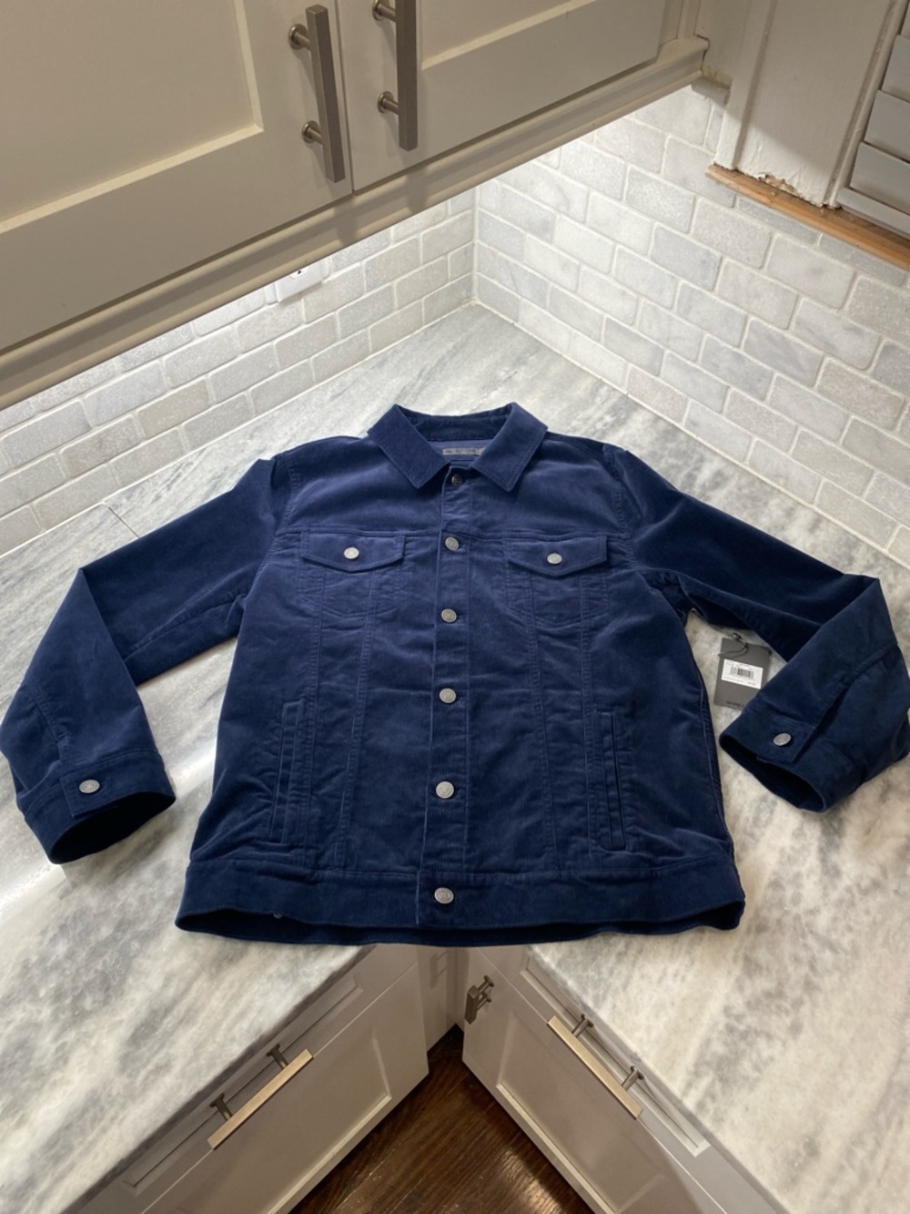 G/FORE Navy Corduroy Trucker Jacket